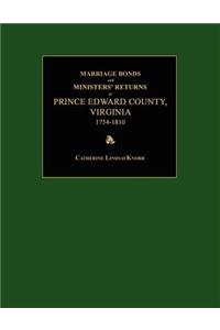 Marriage Bonds and Ministers' Returns of Prince Edward County, Virginia 1754-1810