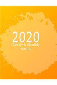 2020 Calendar With Orange Circle Jan - Dec 2020