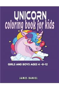 Unicorn Coloring Books for Kids Girls and Boys Ages 4-8-12