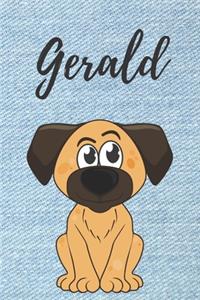 personalisiertes Notizbuch Hunde / Malbuch / Kritzelbuch / Tagebuch / Notizheft / Journal / DIN A5 / Geschenke Gerald