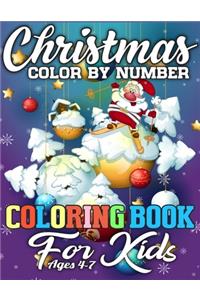 Christmas Color By Number Coloring Book for Kids Ages 4-7