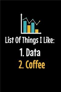 List Of Things I Like 1. Data 2. Coffee