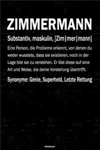 Zimmermann Notizbuch