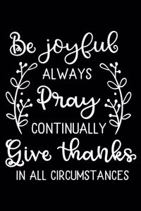 Be Joyful always Pray continually Give thanks in all circumstances