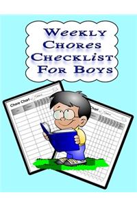 Weekly Chores Checklist for Boys