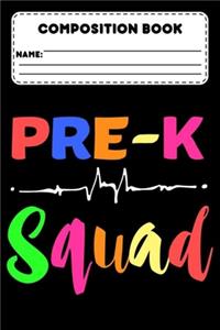 Composition Book Pre-K Squad