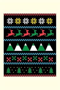 Funny Ugly Sweater Christmas - Journal Journal Lined about A5 FORMAT - notepad for school and work. Christmas theme, Strikpullover