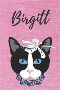 personalisiertes Notizbuch Katze / Journal / Malbuch / Tagebuch / Kritzelbuch / DIN A5 / Geschenk Birgitt