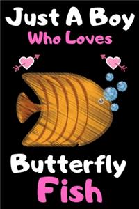 Just a boy who loves butterfly fish