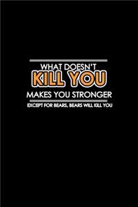 What Doesn't Kill You Makes You Stronger Except For Bears Will Kill You