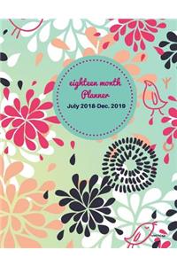 Eighteen Month Planner Tweet Petals