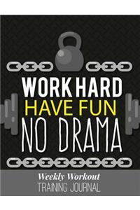 Weekly Workout Training Journal