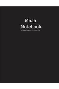 Math Notebook 200 Sheet/400 Pages 8.5 X 11 In.-College Ruled