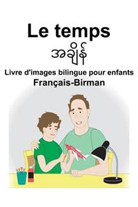 Français-Birman Le temps Livre d'images bilingue pour enfants