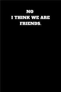No I Think We Are Friends
