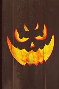 Evil Glowing Pumpkin Journal Notebook