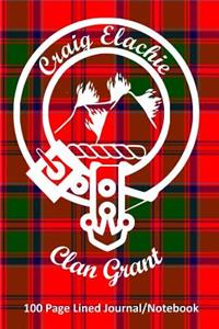 Clan Grant 100 Page Lined Journal/Notebook