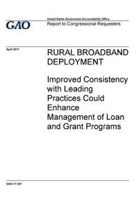 Rural broadband deployment, improved consistency with leading practices could enhance management of loan and grant programs