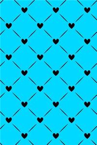 Bullet Journal Notebook Black Quilted Hearts Pattern 2