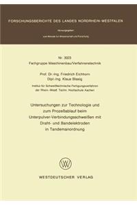 Untersuchungen Zur Technologie Und Zum Prozeßablauf Beim Unterpulver-Verbindungsschweißen Mit Draht- Und Bandelektroden in Tandemanordnung