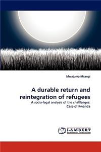 durable return and reintegration of refugees