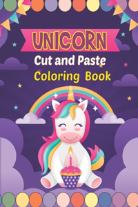 Unicorn Cut and Paste Coloring Book
