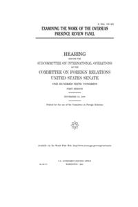 Examining the work of the Overseas Presence Review Panel