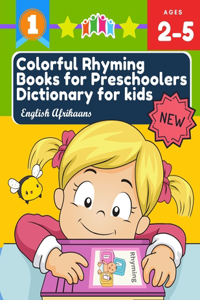 Colorful Rhyming Books for Preschoolers Dictionary for kids English Afrikaans