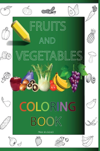 Fruits and Vegetables Coloring Book