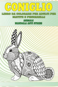 Libro da colorare per adulti per matite e pennarelli - Mandala Anti stress - Animale - Coniglio