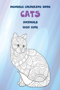Mandala Colouring Book Easy Level - Animals - Cats