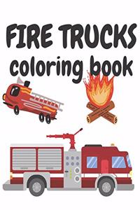 Fire Trucks Coloring Book
