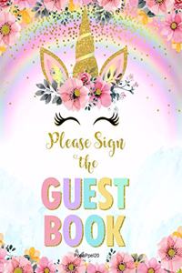 Birthday Guest Book For Girls
