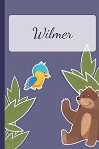 Wilmer: Personalized Notebooks - Sketchbook for Kids with Name Tag - Drawing for Beginners with 110 Dot Grid Pages - 6x9 / A5 size Name Notebook - Perfect a