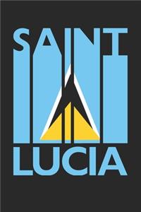Retro Saint Lucia Planner - Saint Lucian Flag Diary - Vintage Saint Lucia Notebook - Saint Lucia Travel Journal