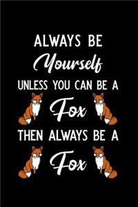 Always Be Yourself Unless You Can Be a Fox Then Always Be a Fox