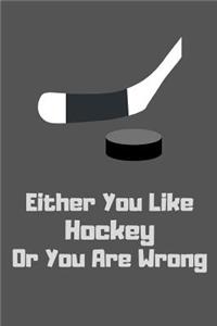 Either You Like Hockey Or You Are Wrong