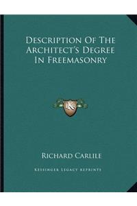 Description of the Architect's Degree in Freemasonry