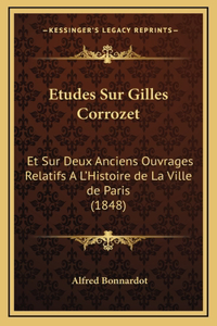 Etudes Sur Gilles Corrozet