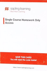 Sapling Homework-Only for Introductory Chemistry (Single-Term Access)