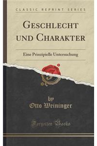 Geschlecht Und Charakter