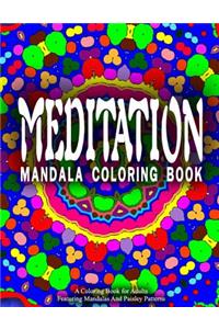 MEDITATION MANDALA COLORING BOOK - Vol.6: women coloring books for adults