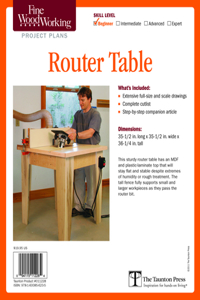 Fine Woodworking's Router Table Plan