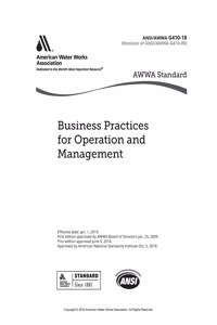 Awwa G410-18 Business Practices for Operation and Management