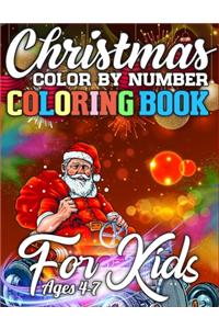 Christmas Color By Number Coloring Book for Kids Ages 4-7