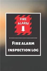 Fire alarm inspection log