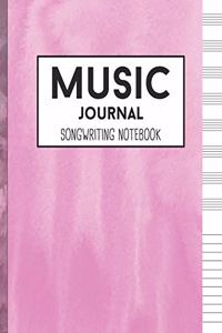 Music Journal Songwriting Notebook