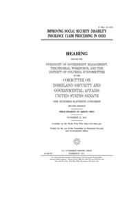 Improving Social Security disability insurance claim processing in Ohio