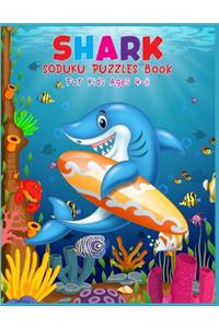 Shark Soduku Puzzles Book For Kids Ages 4-8