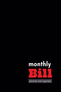 Monthly Bill Planner And Organizer